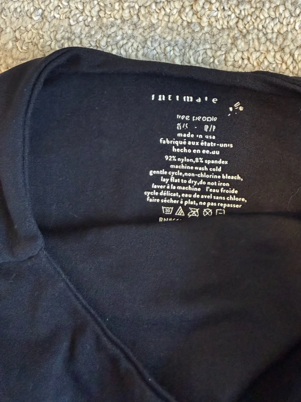 Free People Ribbed Tank Set - Black & Taupe - Picture 3 of 3